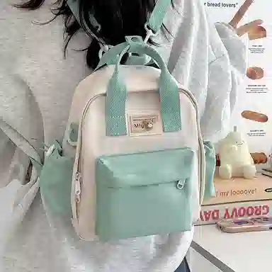 醇龙 小型韩系轻便百搭出游多用小众外出休闲 手提包单肩斜挎包 尼龙 双肩包 女款 多色