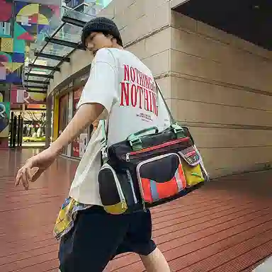 醇龙 简约纯色时尚潮流百搭 尼龙 旅行包 男女同款情侣款 多色