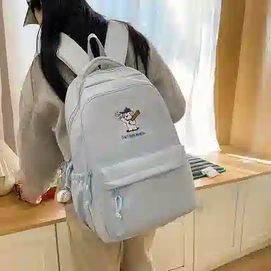 醇龙 可爱书包大容量学院风休闲旅行背包 尼龙 双肩包 常规 女款 多色