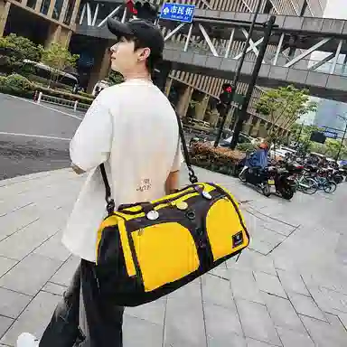 醇龙 大容量干湿分离多功能 尼龙 旅行包 男女同款情侣款 黑/黄/卡其/粉/军绿/青绿/蓝