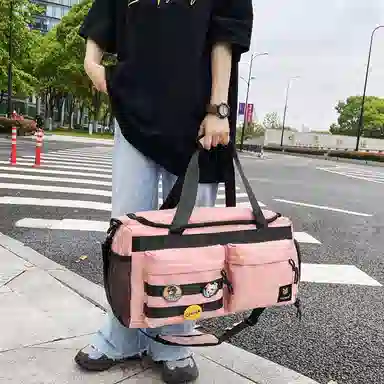 醇龙 大容量干湿分离时尚休闲 尼龙布 单肩包 男女同款情侣款 黑/青绿/黄/蓝/军绿/粉/卡其