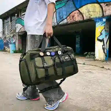 醇龙 多功能干湿分离多口袋 尼龙 旅行包 常规 男女同款情侣款 黑/灰/军绿/果绿