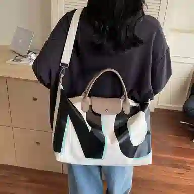 醇龙 大容量短途出差通勤字母 尼龙 旅行包 男女同款情侣款 多色