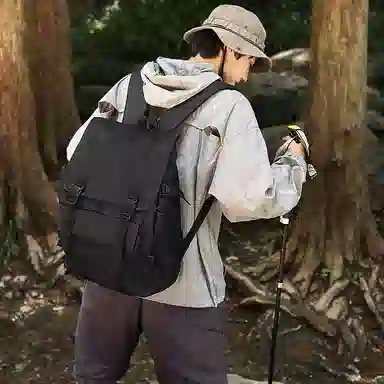 茵初 复古旅行运动通勤工装 牛津布 双肩包 常规 男女同款情侣款 多色