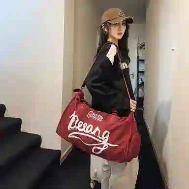 醇龙 干湿分离短途大容量休闲 尼龙布 健身包手提单肩斜挎包旅行包 常规 男女同款情侣款 黑/灰/棕/红