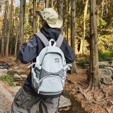醇龙 港风运动休闲百搭书包轻便学生大容量登山超轻旅游背包 尼龙 双肩包 女款 多色