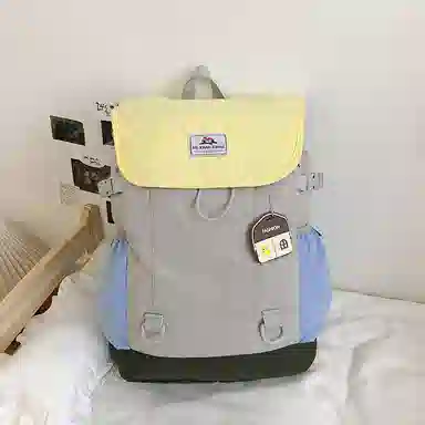 醇龙 休闲撞色大学生轻便大容量书包通勤旅行背包 尼龙 双肩包 男女同款情侣款 多色