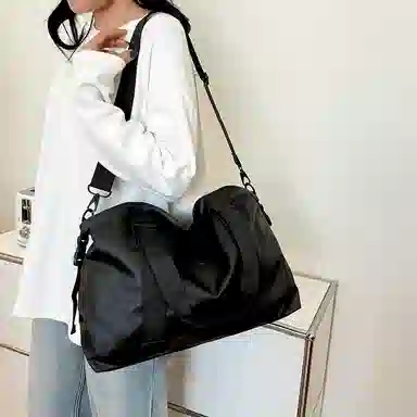 醇龙  男女通用双色旅行包短途轻便行李包袋出差大容量可手提单肩斜挎