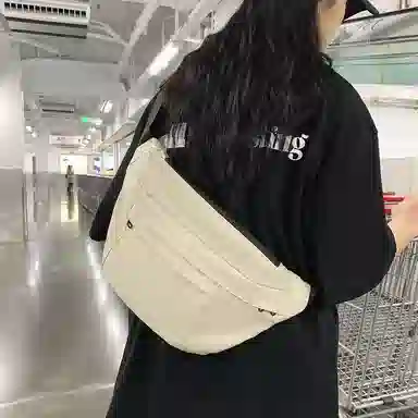 醇龙 尼龙布 男女通用 拉链开合百搭通勤 多色 胸包