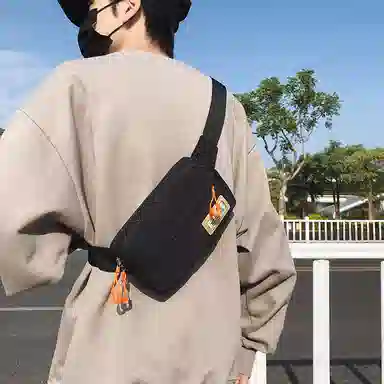 醇龙 休闲百搭潮流 尼龙 胸包 常规 男女同款情侣款 白色/棕色/黑色/卡其色