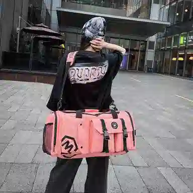 醇龙 大容量多功能干湿分离带独立鞋仓 牛津布 旅行包 男女同款情侣款 黑/黄/灰/白/紫/粉/青绿/桔红