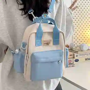 醇龙 小型韩系轻便百搭出游多用小众外出休闲 手提包单肩斜挎包 尼龙 双肩包 女款 多色