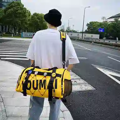 醇龙 多功能干湿分离休闲简约短途旅游时尚百搭 尼龙布 旅行包 男女同款情侣款 黑/青绿/军绿/黄/粉/卡其