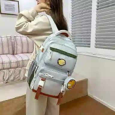 醇龙 高颜值减负时尚撞色 尼龙 双肩包 女款 多色