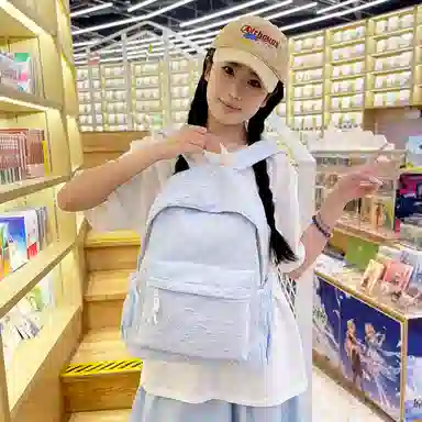 醇龙 韩系轻便旅游百搭大容量 尼龙 双肩包 常规 女款 白色/黑色/粉红色