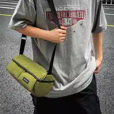 醇龙 纯色高级潮流百搭 尼龙 单肩包 常规 男女同款情侣款 多色