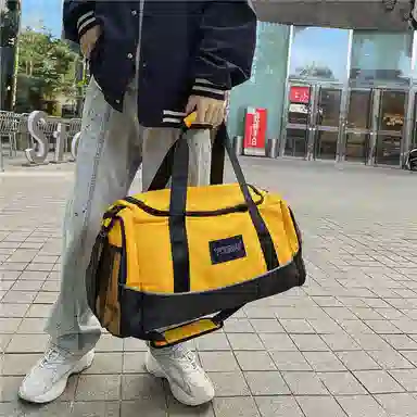 醇龙 干湿分离多用简约休闲 尼龙 旅行包 男女同款情侣款 卡其/黄/红/黑/粉/绿/蓝