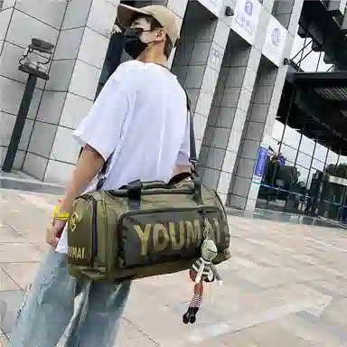 醇龙 大容量多功能干湿分离带独立鞋仓 尼龙 旅行包 男女同款情侣款 黄/青绿/卡其/军绿/粉/黑