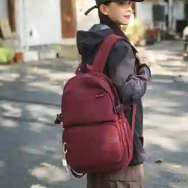 醇龙 时尚简约旅行收纳初高中大学生休闲书包 尼龙 双肩包 常规 男女同款情侣款 多色