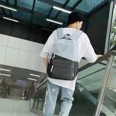 醇龙 休闲大容量耐磨 男女通用 双肩包 尼龙拼网 多色