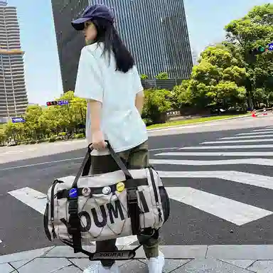 醇龙 多功能干湿分离休闲简约短途旅游时尚百搭 尼龙布 旅行包 男女同款情侣款 黑/青绿/军绿/黄/粉/卡其