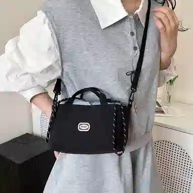 醇龙 百搭轻便时尚通勤小包休闲抽绳 尼龙 手提包 常规 男女同款情侣款 多色