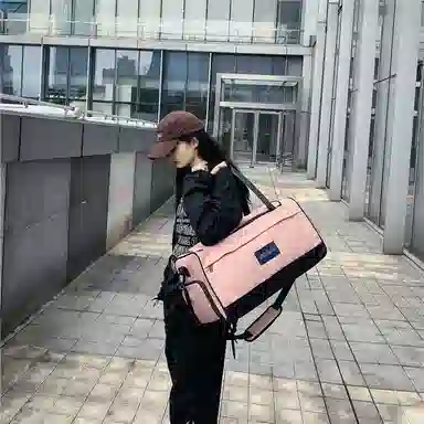 醇龙 大容量干湿分离 尼龙 旅行包 男女同款情侣款 黑/深灰/粉/红/卡其/绿/蓝