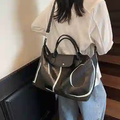 醇龙 大容量短途出差通勤字母 尼龙 旅行包 男女同款情侣款 多色