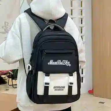 醇龙 减负书包大容量多隔层百搭背包书包 尼龙 双肩包 常规 男女同款情侣款 多色