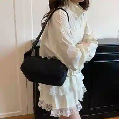 醇龙 纯色简约外出轻便时尚潮流 尼龙 斜挎单肩包 常规 男女同款情侣款 多色