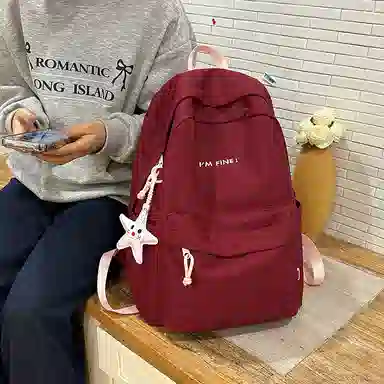 醇龙 原宿潮流简约小众书包日常轻便通勤 尼龙 双肩包 常规 女款 多色