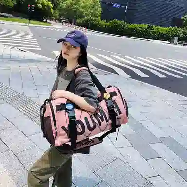 醇龙 多功能干湿分离休闲简约短途旅游时尚百搭 尼龙布 旅行包 男女同款情侣款 黑/青绿/军绿/黄/粉/卡其