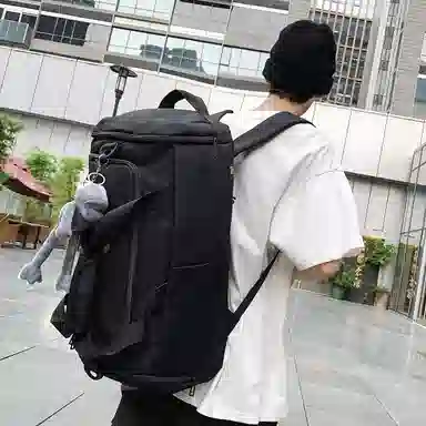 醇龙 简约多功能干湿分离百搭休闲撞色设计短途旅游时尚百搭 牛津布 旅行包 男女同款情侣款 蓝/灰/粉/青绿/黑/红/黄/紫