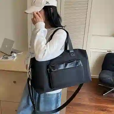 醇龙 百搭手提包运动健身收纳包单肩斜挎包 尼龙 旅行包 男女同款情侣款 多色