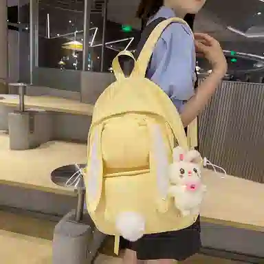 醇龙 韩版学生大容量小清新兔子外出旅行 双肩包 女款 尼龙 多色
