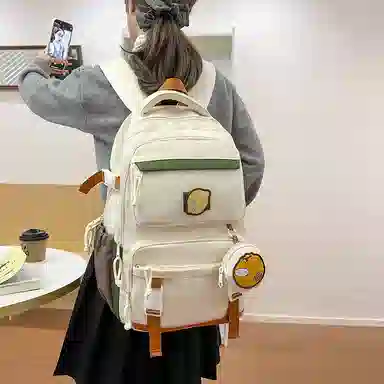 醇龙 高颜值减负时尚撞色 尼龙 双肩包 女款 多色