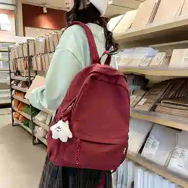 醇龙  简约纯色大容量 尼龙 男女通用 多色 背包双肩包