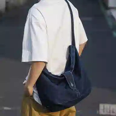 醇龙 男女通用 斜挎单肩包 牛仔布 大容量百搭 多色