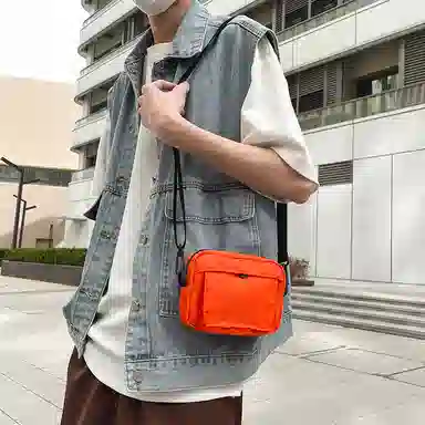 醇龙 尼龙男女通用多色简约单肩包情侣运动手机包休闲百搭斜挎包