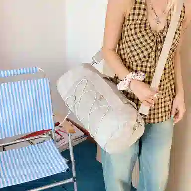 醇龙 轻便运动瑜伽健身简约大容量 尼龙布 单肩包 常规 男女同款情侣款 浅灰色/绿色/粉色