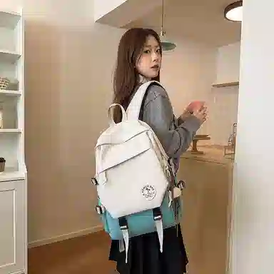 醇龙 大容量电脑包旅行包背包初中生高中生大学生书包通勤 尼龙 双肩包 男女同款情侣款 多色