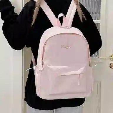 醇龙 轻便简约纯色背包休闲百搭大学生 尼龙 双肩包 男女同款情侣款 多色