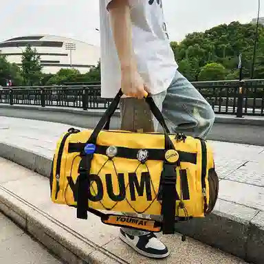 醇龙 多功能干湿分离休闲简约短途旅游时尚百搭 尼龙布 旅行包 男女同款情侣款 黑/青绿/军绿/黄/粉/卡其