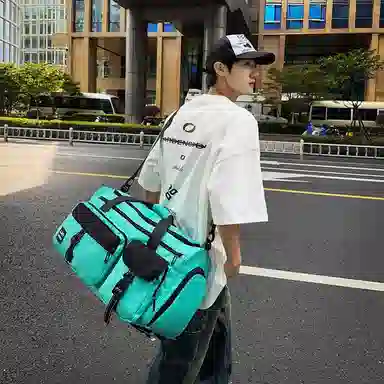 醇龙 多口袋干湿分离 尼龙 旅行包 男女同款情侣款 黑/军绿/灰/果绿