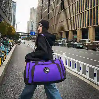 醇龙 多功能大容量干湿分离 牛津布 旅行包 男女同款情侣款 酒红色 青绿色/牛仔蓝色/黑色/灰色/黄色/紫色