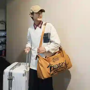 醇龙 干湿分离短途大容量休闲 尼龙布 健身包手提单肩斜挎包旅行包 常规 男女同款情侣款 黑/灰/棕/红