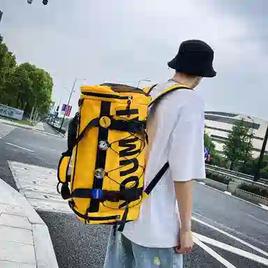 醇龙 多功能干湿分离休闲简约短途旅游时尚百搭 尼龙布 旅行包 男女同款情侣款 黑/青绿/军绿/黄/粉/卡其