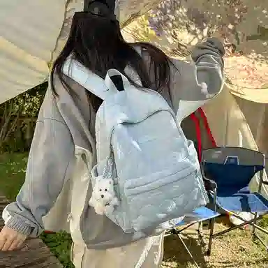 醇龙 设计感百搭简约学生 涤纶（聚酯纤维） 书包背包双肩包 女款 多色