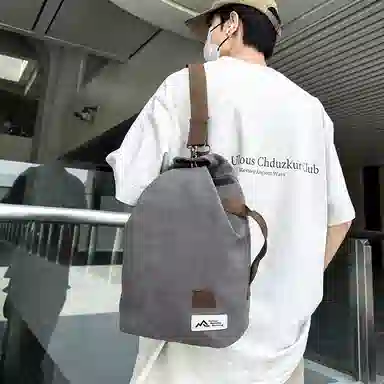 醇龙 日系复古潮流简约时尚高级 帆布 胸包 常规 男女同款情侣款 多色