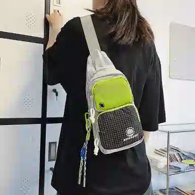 醇龙  斜挎包时尚胸包男女通用尼龙单肩包休闲外出旅游小背包运动包 多色